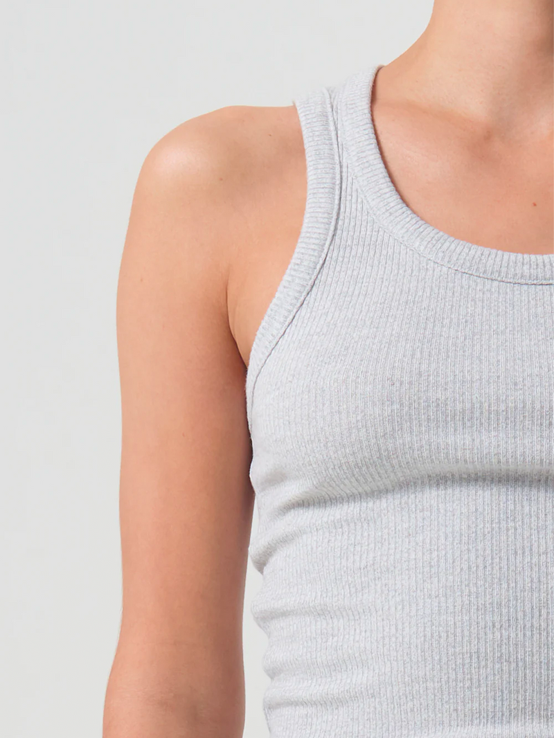 Poppy Scoopneck Tank in Grey Heather