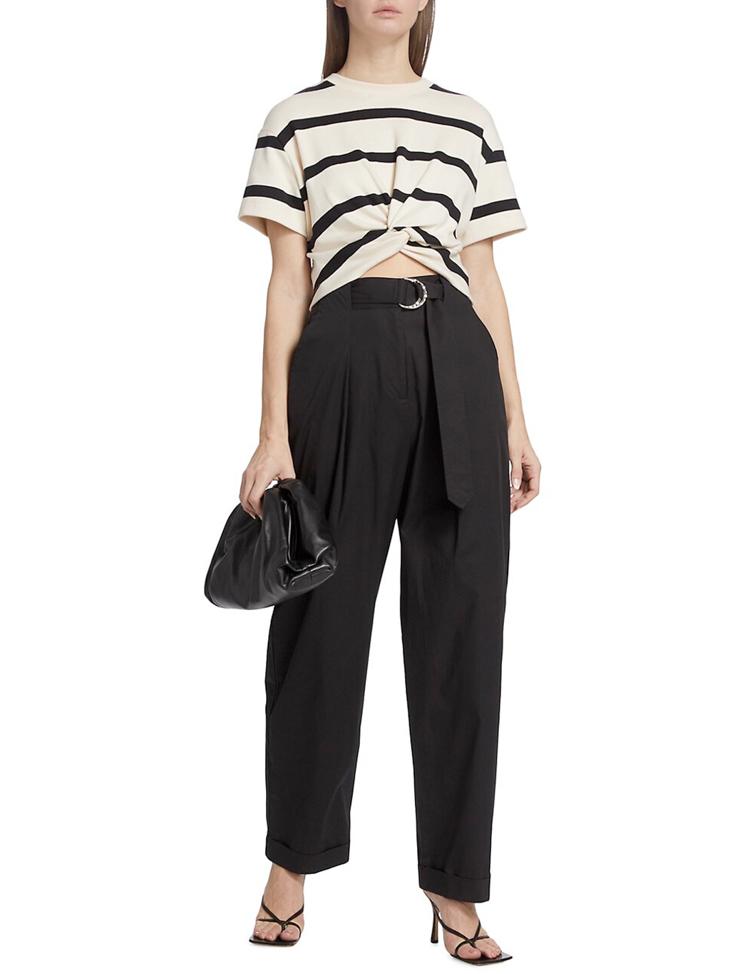 Tyler Belted Pleated Twill Pants